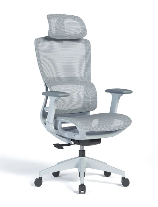 Ceha CHILLAX chair, blue mesh and grey frame configuration shown
