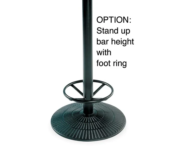 Dor-Val Cast Iron and Metal Base Options (Stand up bar height with foot ring) product image