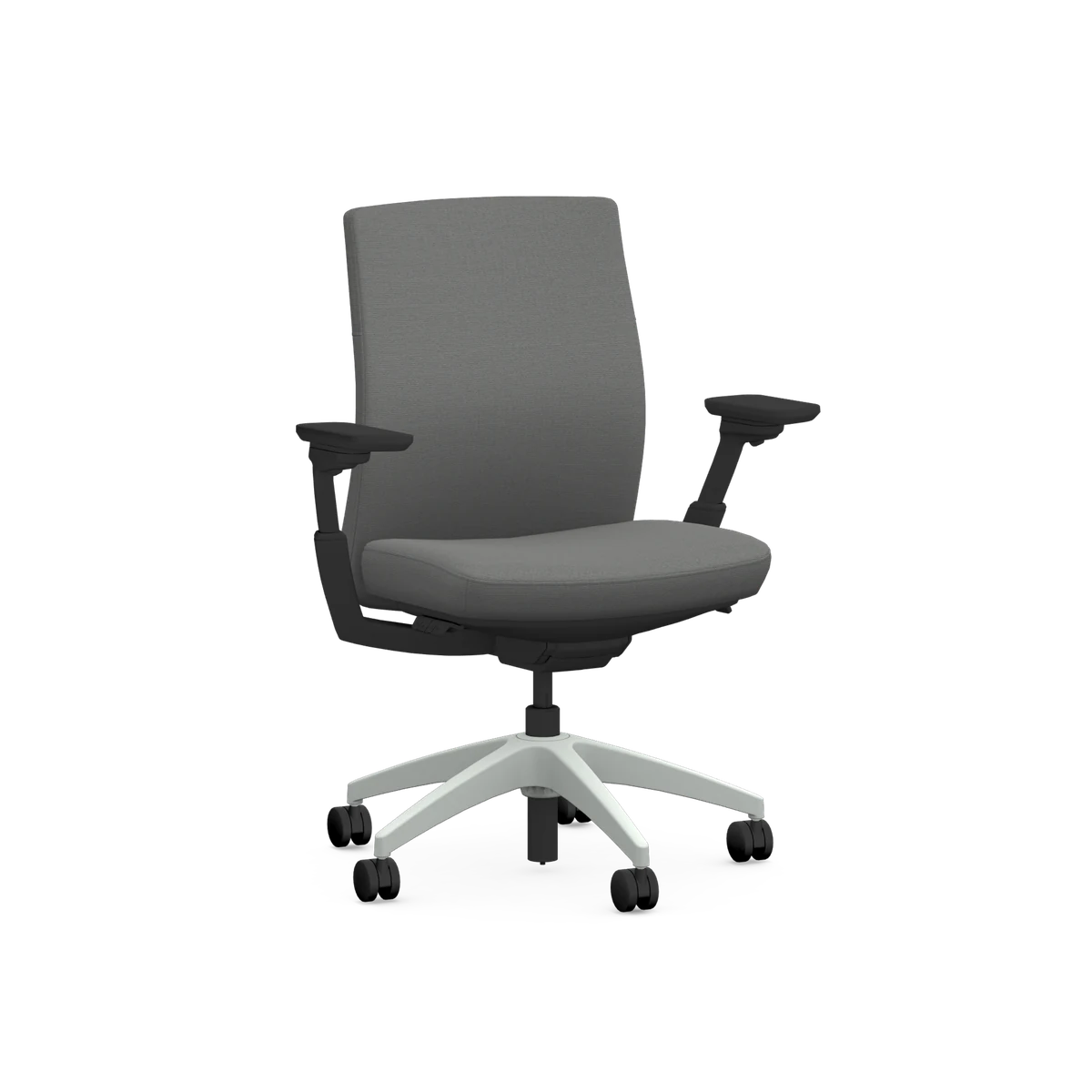 Evo Conference Chair — Upholstered Mid-Back, 4D Adjustable Arms — official Allsteel exact configuration image (DWC-UMWNO)
