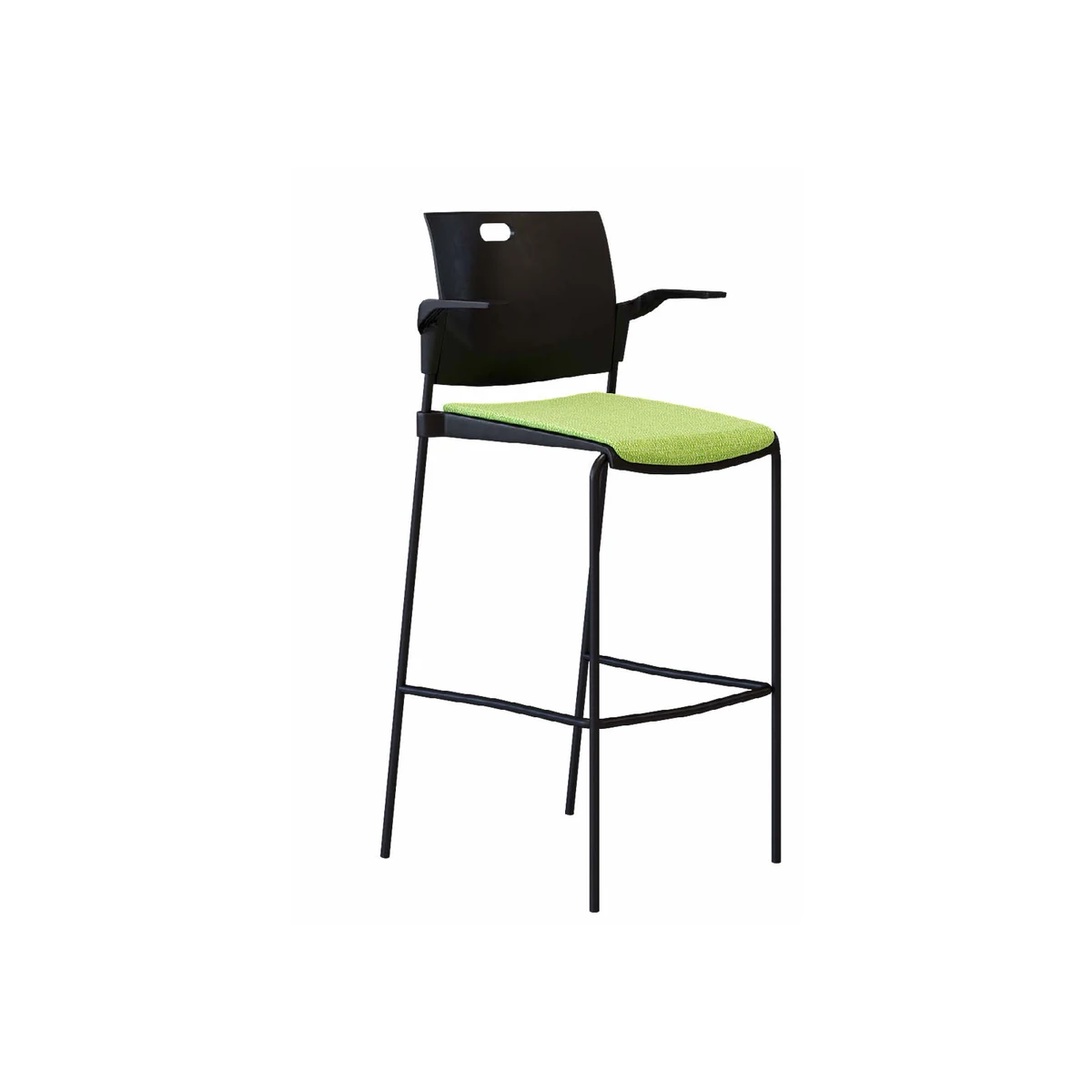 Nightingale Butterfly 810UFST drafting stool with arms and upholstered seat