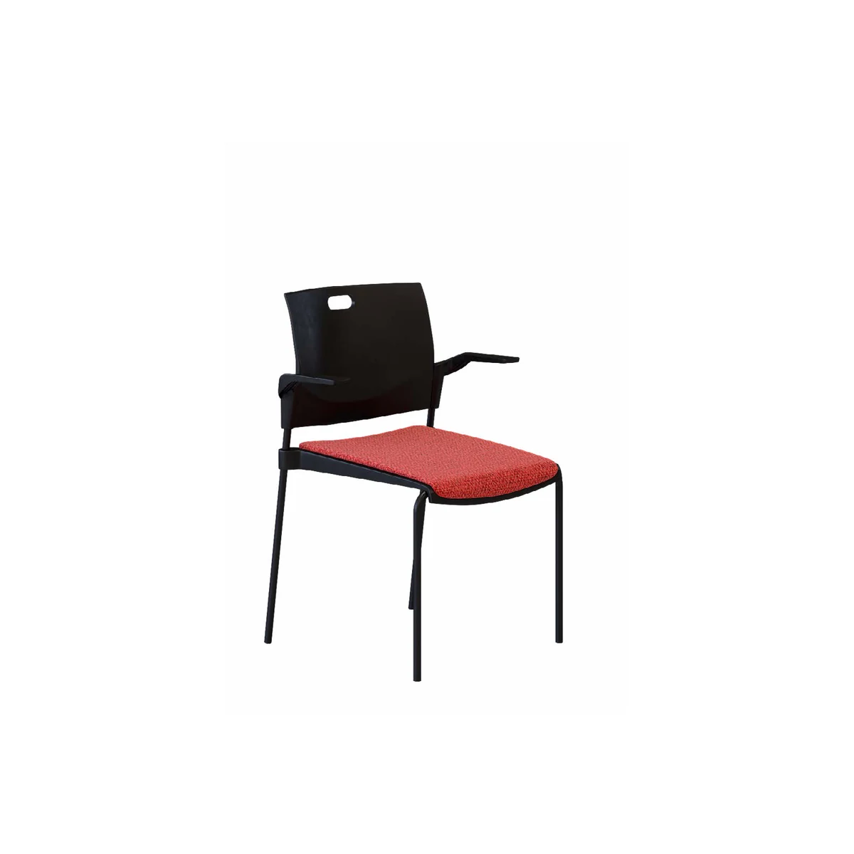 Nightingale Butterfly 811UFST stacker with arms and upholstered seat