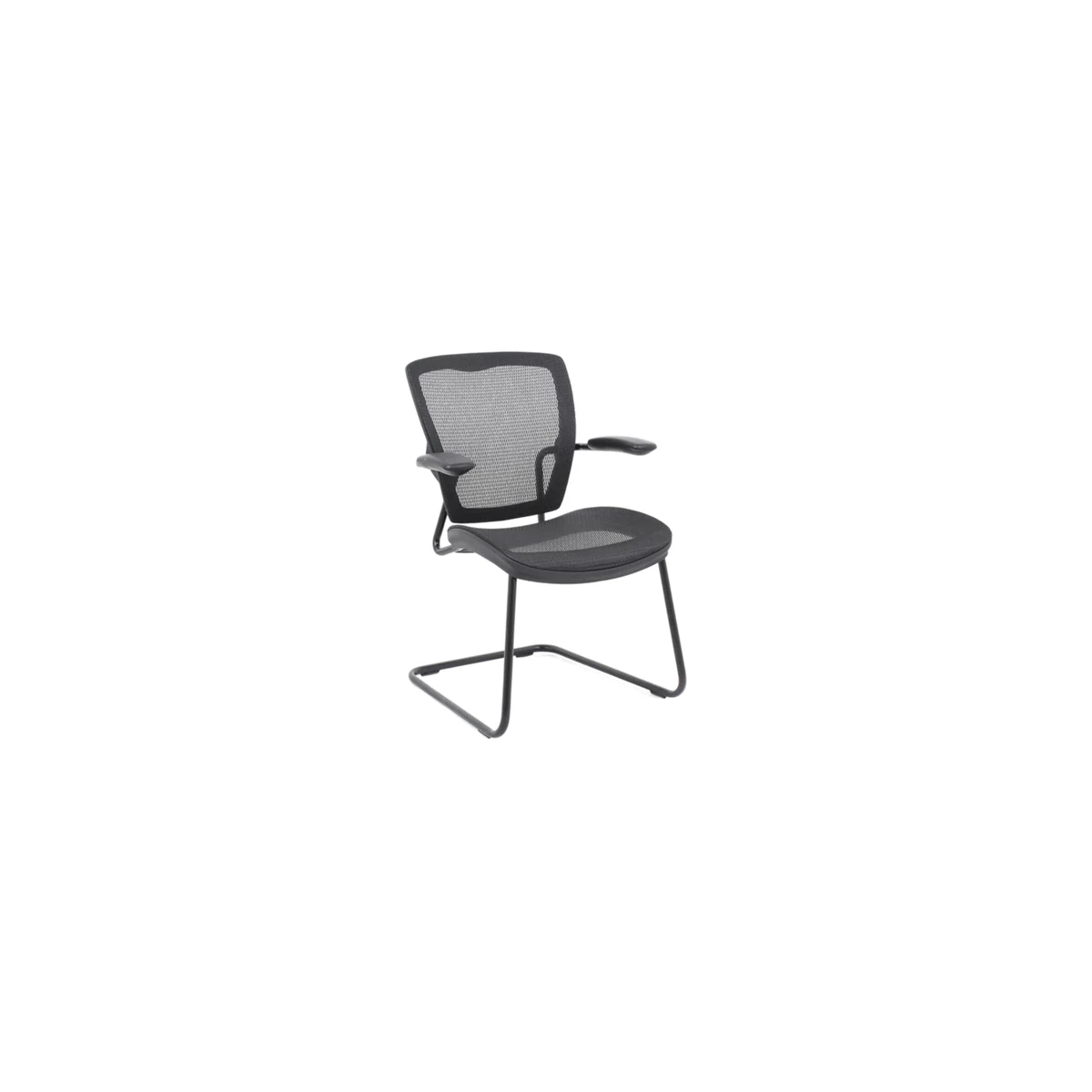 Nightingale OXO 6502 all-mesh sled-base guest chair with arms