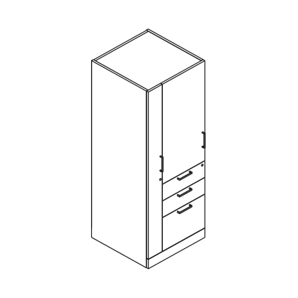 Wardrobe Right / Hgd Dr/Box/Box/File — official Allsteel exact-model PSG reference (T652424RBBF)